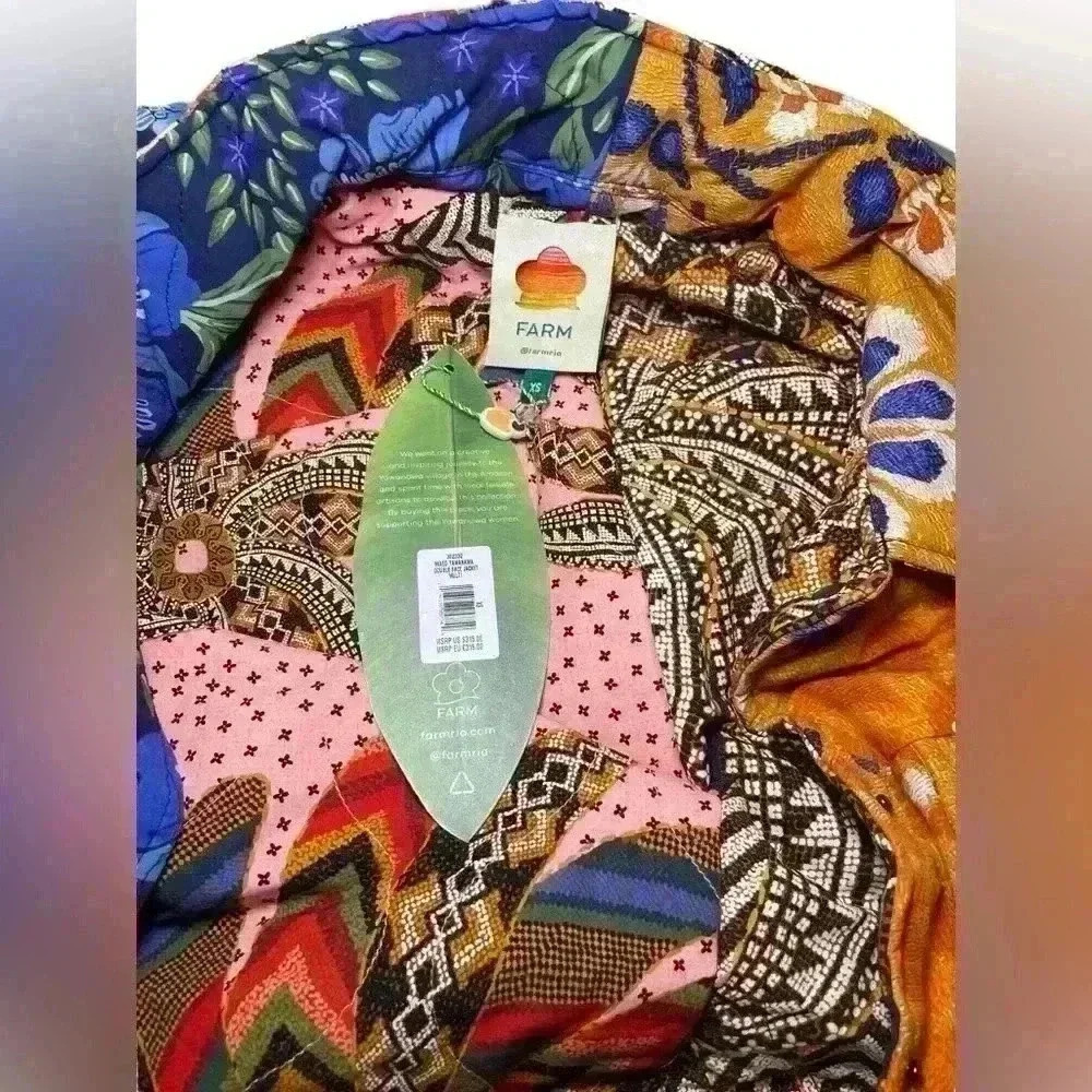 NEW Farm Rio Mixed Yawanawa Double Face Reversible Jacket Size XS NWT - Picture 5 of 6